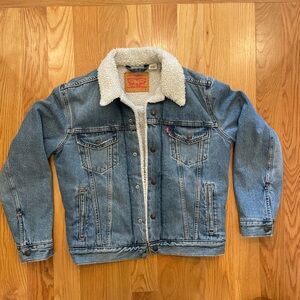 Levi's Blue Denim Jacket with Sherpa Lining
